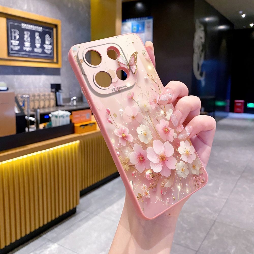 For Xiaomi Redmi Note 13 12 Pro 5G 12S 11S 13C A1 10 Pro 4G 10S Redmi 10C 9C Butterfly Flower Full Protective Case Anti Drop Cover