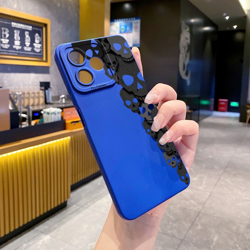 For Realme C61 C63 C65 C67 C53 C51 Note 50 60 C21 C33 C30 C35 C11 2021 C12 C15 C21Y C25Y Realme 12 13 Skull Flower Full Protective Case Anti Drop Cover