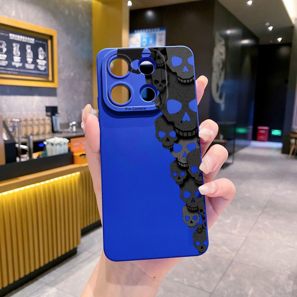 For Xiaomi Redmi Note 13 12 Pro 5G 12S 11S 13C A1 10 Pro 4G 10S Redmi 10C 9C Skull Flower Full Protective Case Anti Drop Cover