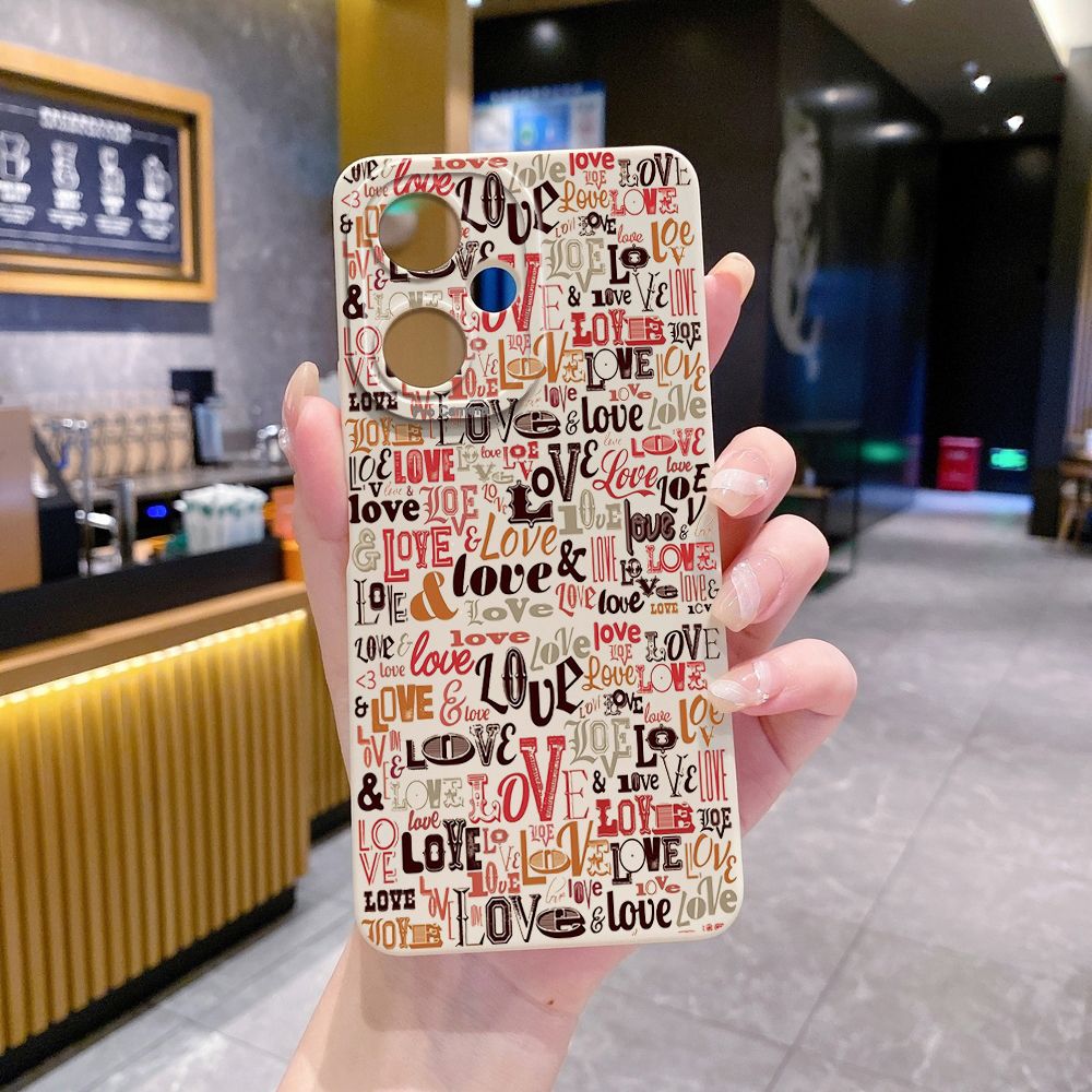 For VIVO Y28 Y03 Y18 Y17S Y27 Y15A Y15S Y02S Y02A Y36 Y33S Y12S Y12A Y01 Y1S Y20A Y22 Love Letters Full Protective Case Anti Drop Cover