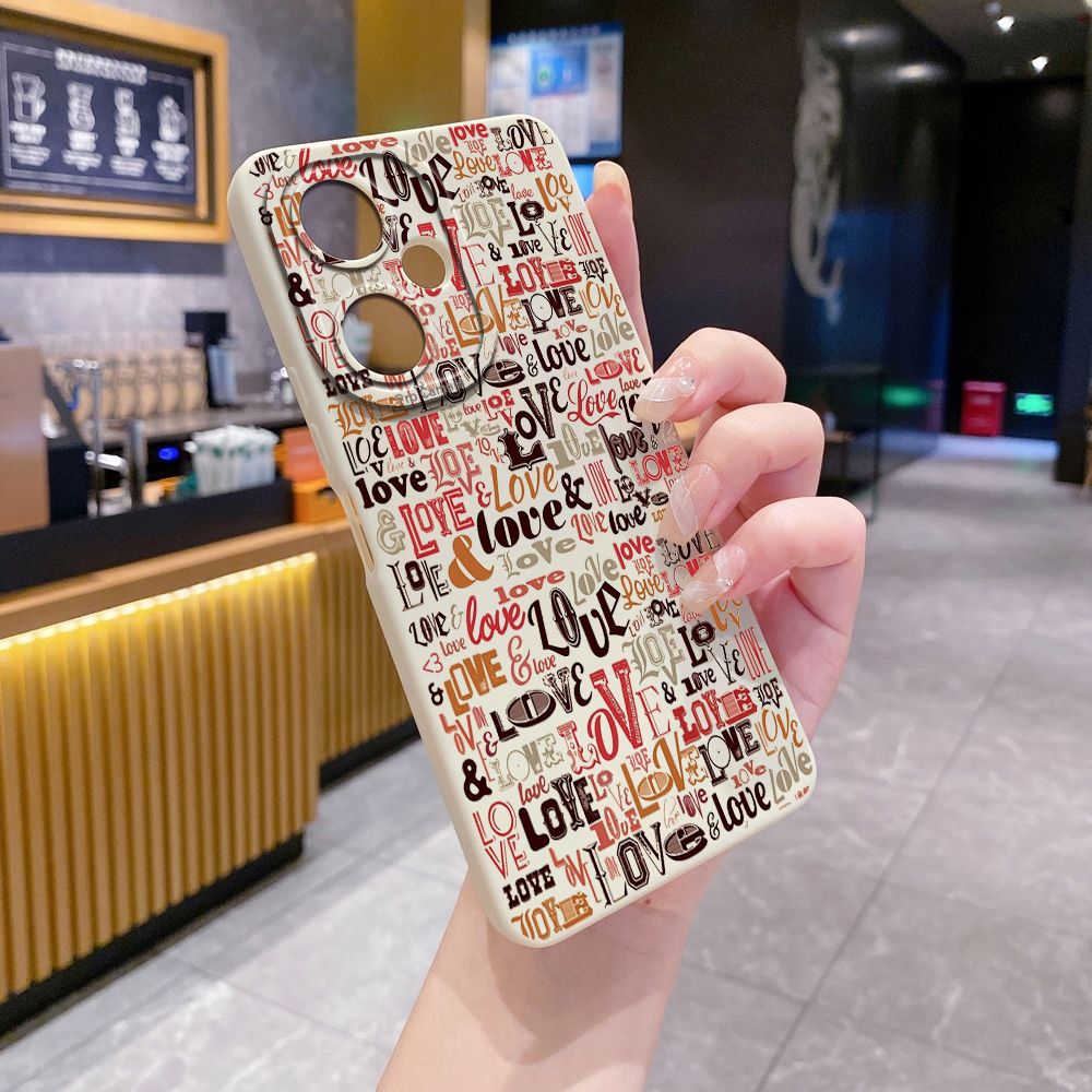 For VIVO Y28 Y03 Y18 Y17S Y27 Y15A Y15S Y02S Y02A Y36 Y33S Y12S Y12A Y01 Y1S Y20A Y22 Love Letters Full Protective Case Anti Drop Cover