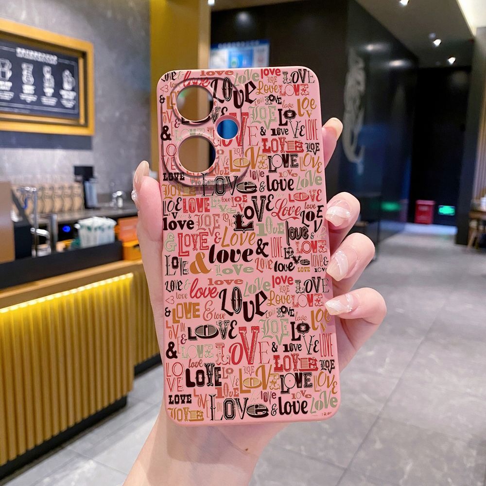 For VIVO Y28 Y03 Y18 Y17S Y27 Y15A Y15S Y02S Y02A Y36 Y33S Y12S Y12A Y01 Y1S Y20A Y22 Love Letters Full Protective Case Anti Drop Cover