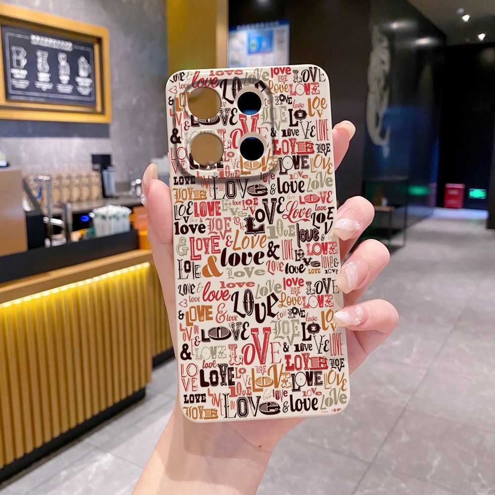 For Xiaomi Redmi Note 13 12 Pro 5G 12S 11S 13C A1 10 Pro 4G 10S Redmi 10C 9C Love Letters Full Protective Case Anti Drop Cover