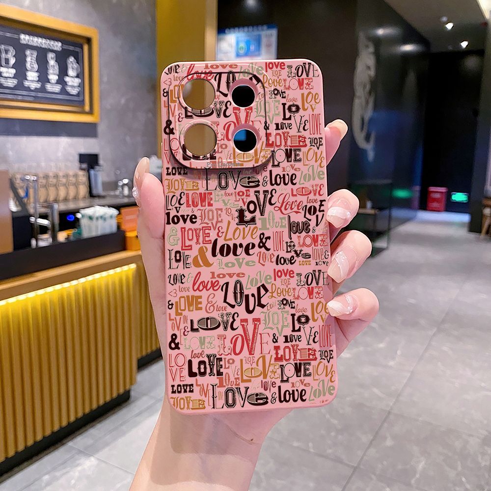 For Xiaomi Redmi Note 13 12 Pro 5G 12S 11S 13C A1 10 Pro 4G 10S Redmi 10C 9C Love Letters Full Protective Case Anti Drop Cover