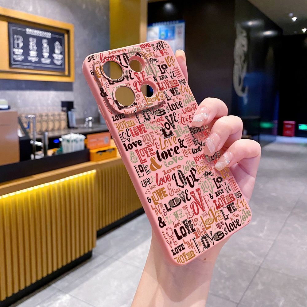 For Xiaomi Redmi Note 13 12 Pro 5G 12S 11S 13C A1 10 Pro 4G 10S Redmi 10C 9C Love Letters Full Protective Case Anti Drop Cover