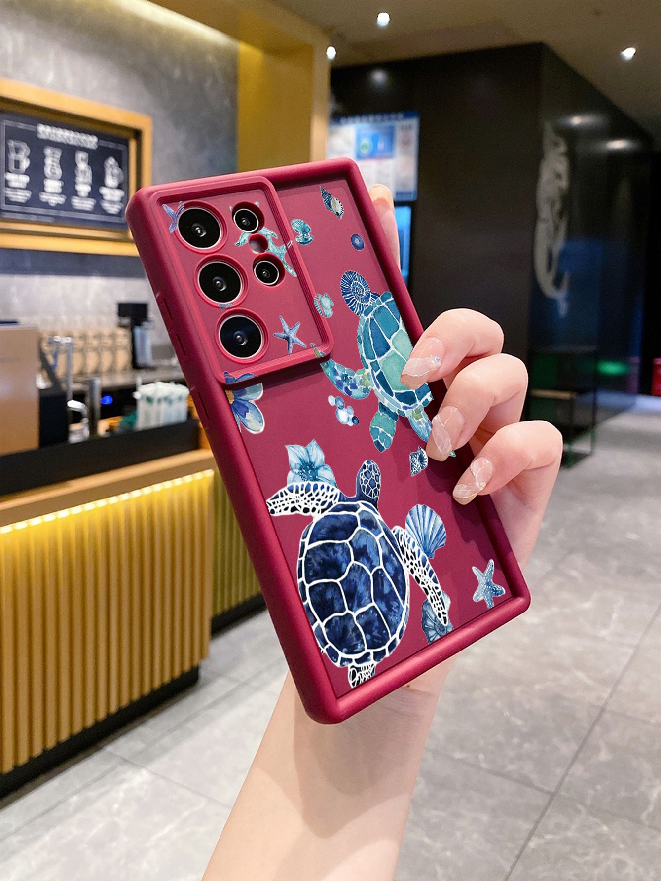 for Samsung Galaxy S24 S23 Ultra S22 Plus S21 FE S20 Sea turtle Full Protective Phone Case Anti Drop Cover