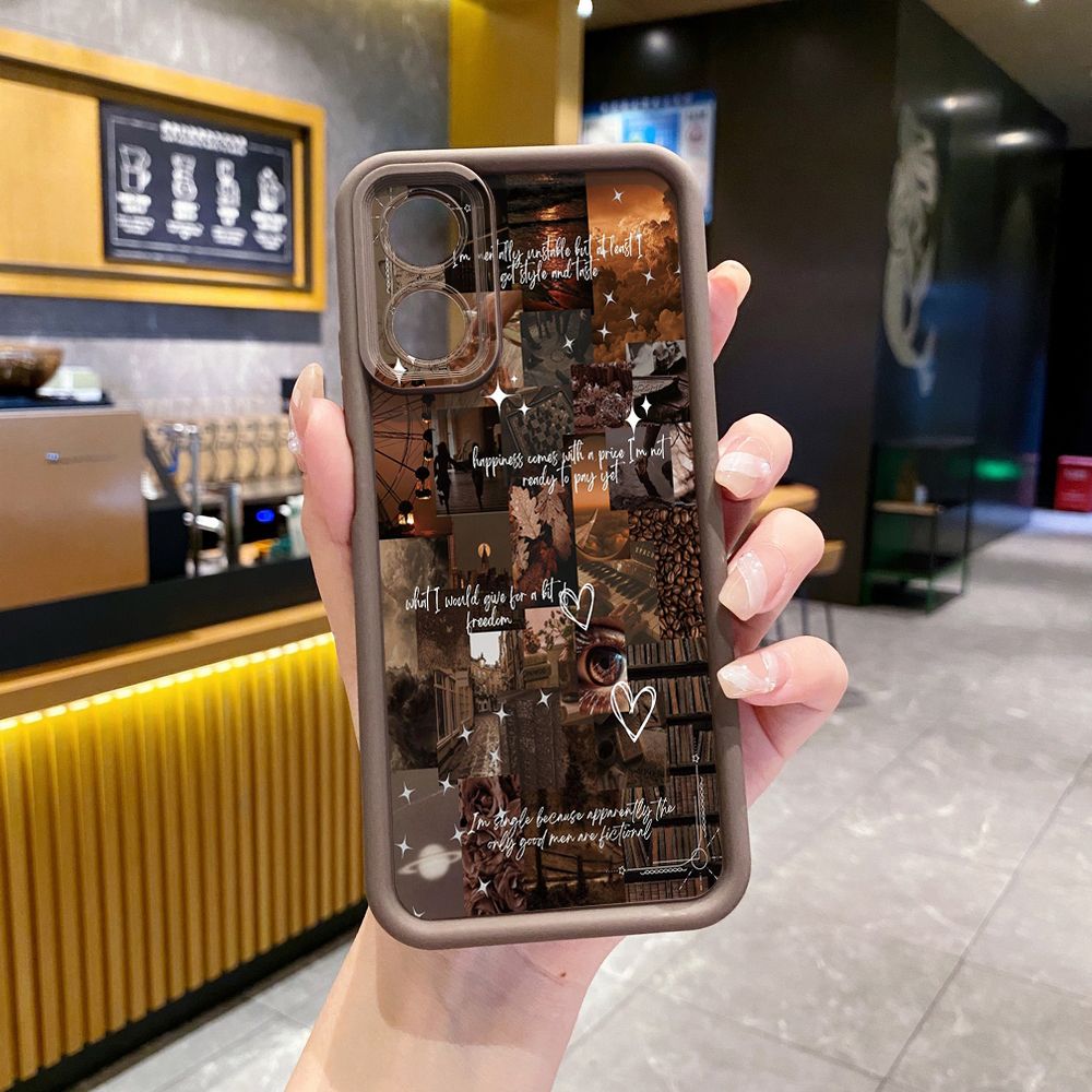 for OPPO A60 A18 A38 A17 A16 A57 A77 4G A59 A98 A78 A58 5G Vintage Art Town Butterfly Full Protective Phone Case Anti Drop Cover