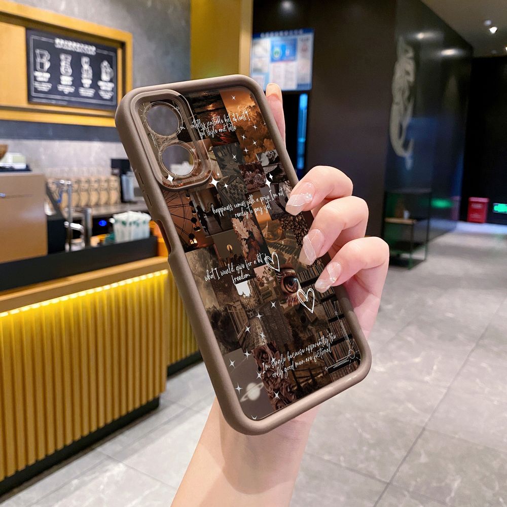 for OPPO A60 A18 A38 A17 A16 A57 A77 4G A59 A98 A78 A58 5G Vintage Art Town Butterfly Full Protective Phone Case Anti Drop Cover