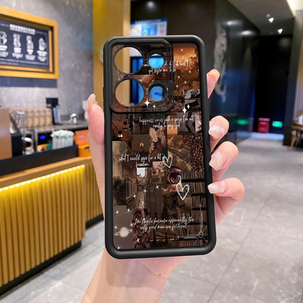 for Xiaomi Redmi Note 13 Pro 5G 12S 4G 12 Turbo 11S 13C 12C Vintage Art Town Butterfly Full Protective Phone Case Anti Drop Cover