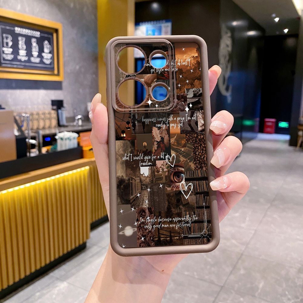 for Xiaomi Redmi Note 13 Pro 5G 12S 4G 12 Turbo 11S 13C 12C Vintage Art Town Butterfly Full Protective Phone Case Anti Drop Cover