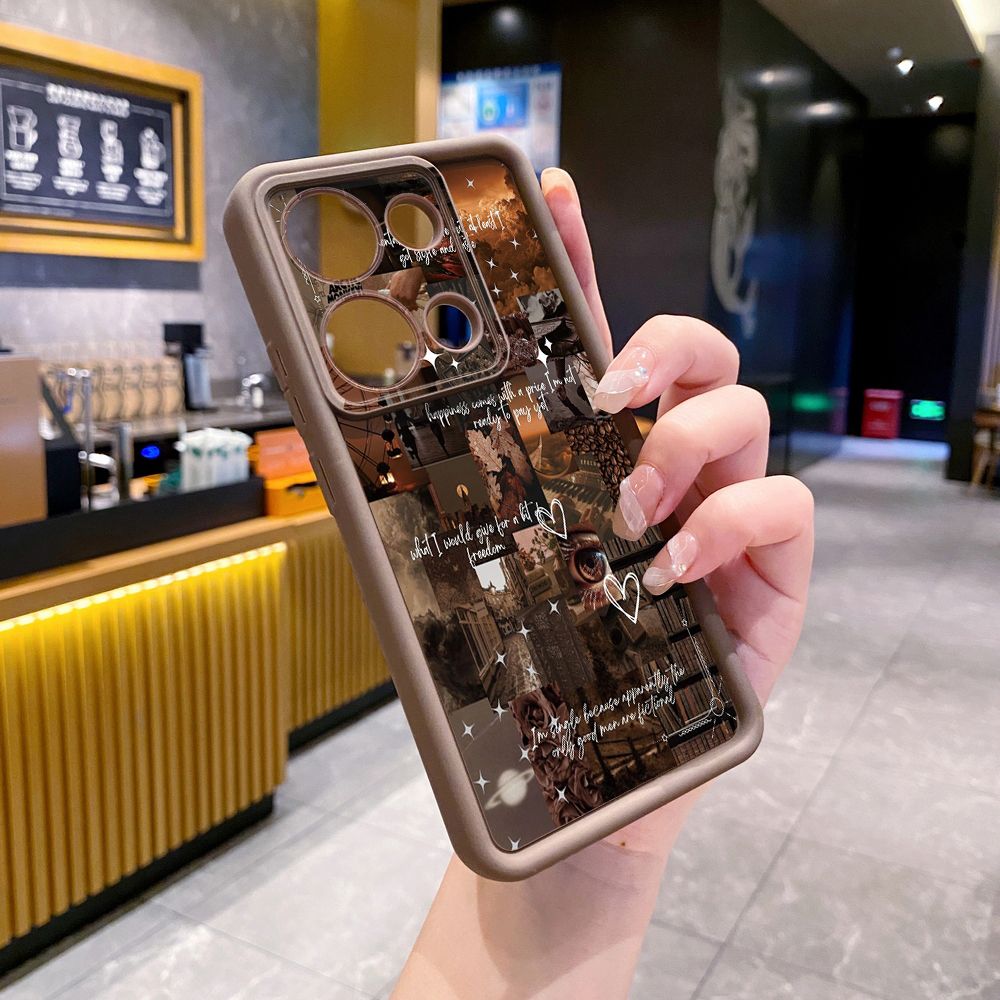 for Xiaomi Redmi Note 13 Pro 5G 12S 4G 12 Turbo 11S 13C 12C Vintage Art Town Butterfly Full Protective Phone Case Anti Drop Cover