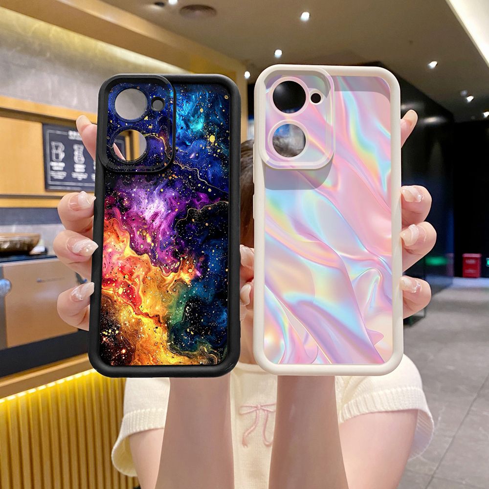 for VIVO Y17S Y27 T1X Y02S Y21S Y02 Y33S Y12S Y18 Y38 Graient Color Luxury Full Protective Phone Case Anti Drop Cover