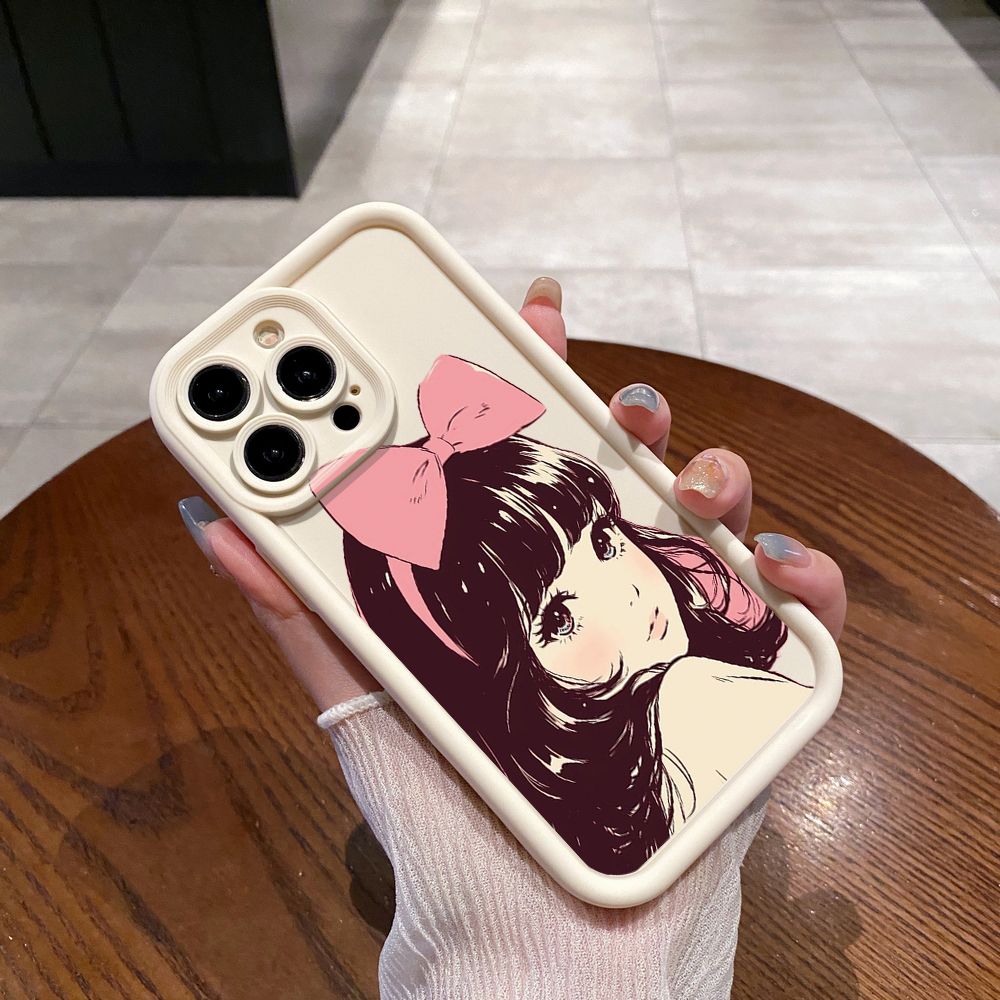 for iPhone 15 Pro Max 14 Plus 13 12 11 XR 8 7 SE 2022 XS Beauty Girl Full Protective Phone Case Anti Drop Cover