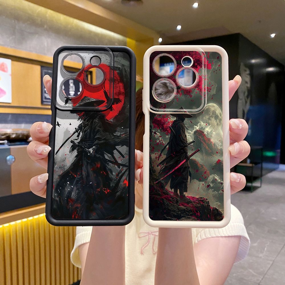 for Infinix Hot 40i 40 Pro 30 Play Note 30 Smart 8 Sun Swordsman Full Protective Phone Case Anti Drop Cover