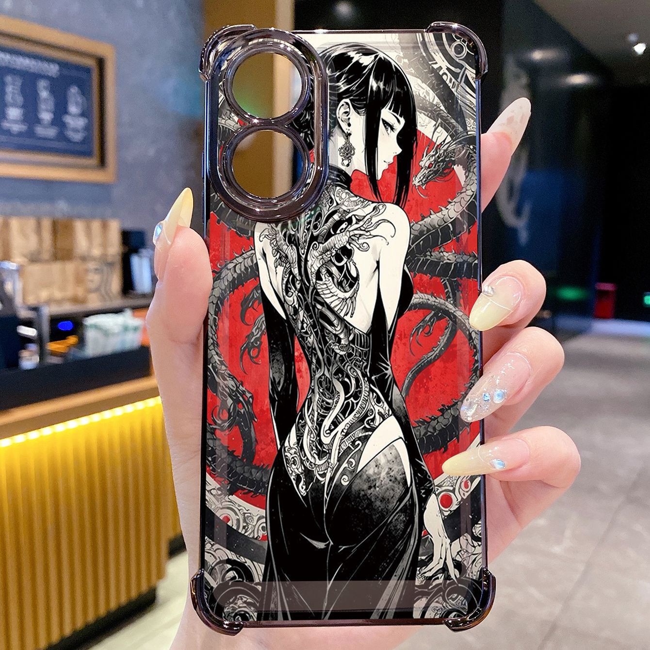 for OPPO A38 A5 Pro Realme C63 C51 C75 VIVO Plating Phone Case Shockproof Cover Back Girl Long