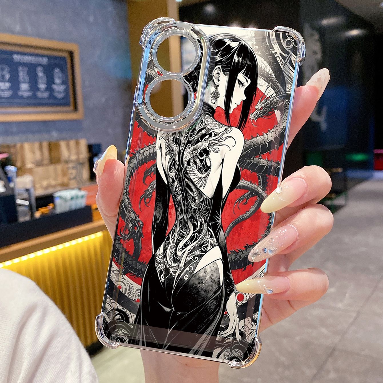 for OPPO A38 A5 Pro Realme C63 C51 C75 VIVO Plating Phone Case Shockproof Cover Back Girl Long