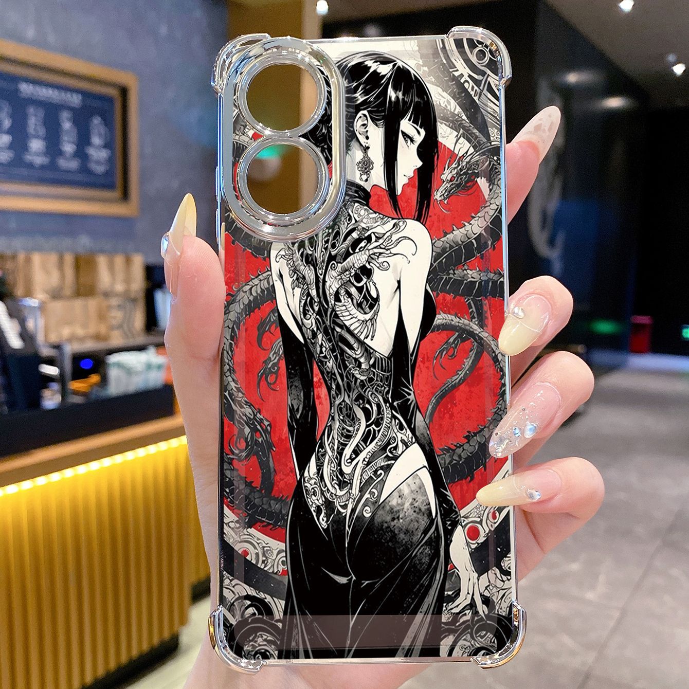 for OPPO A38 A5 Pro Realme C63 C51 C75 VIVO Plating Phone Case Shockproof Cover Back Girl Long