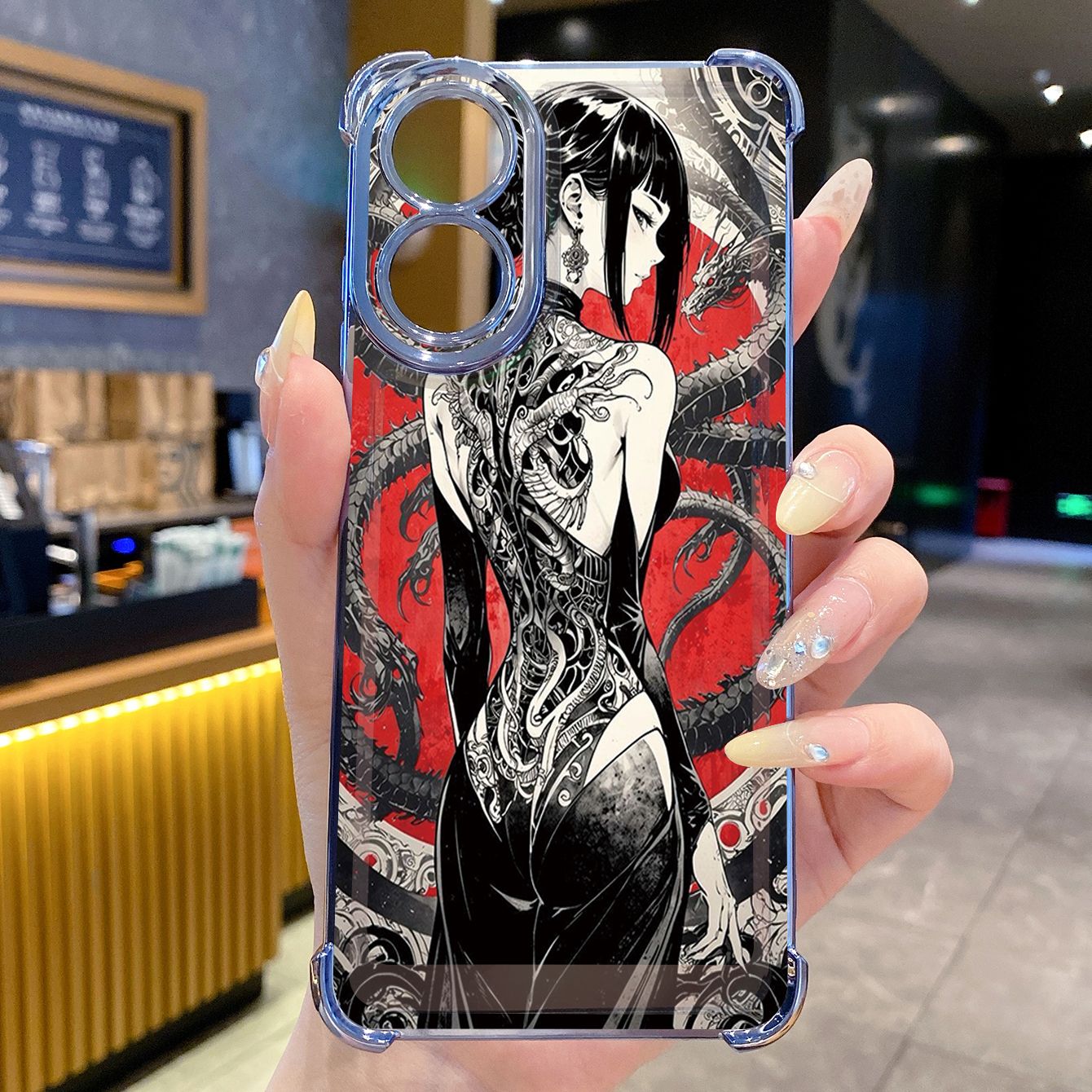 for OPPO A38 A5 Pro Realme C63 C51 C75 VIVO Plating Phone Case Shockproof Cover Back Girl Long