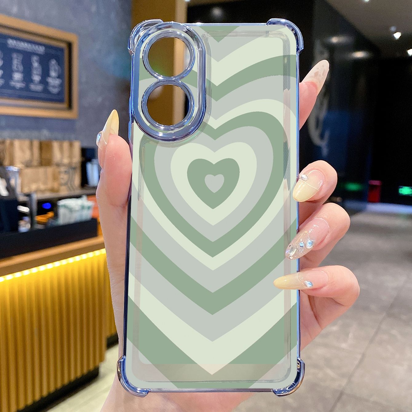 for OPPO A38 A5 Pro Realme C63 C51 C75 VIVO Plating Phone Case Shockproof Cover Couple Heart