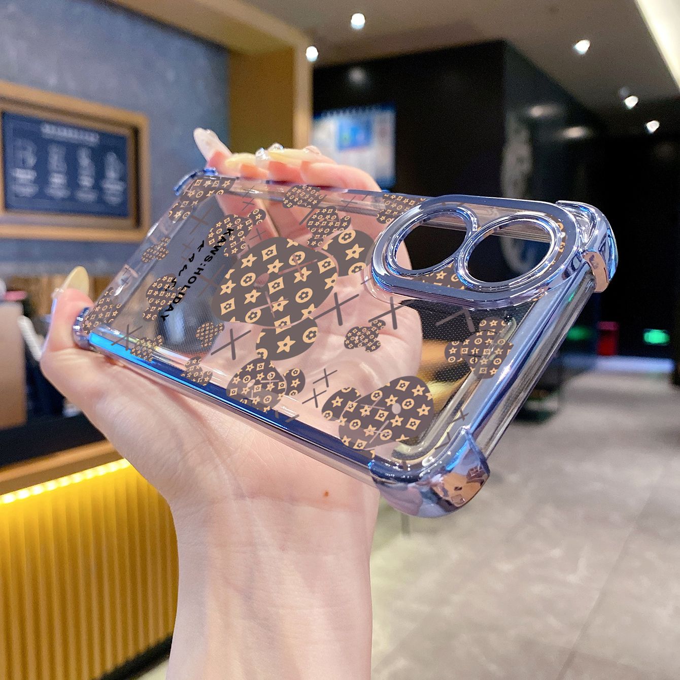 for OPPO A38 A5 Pro Realme C63 C51 C75 VIVO Plating Phone Case Shockproof Cover Retro Kaws