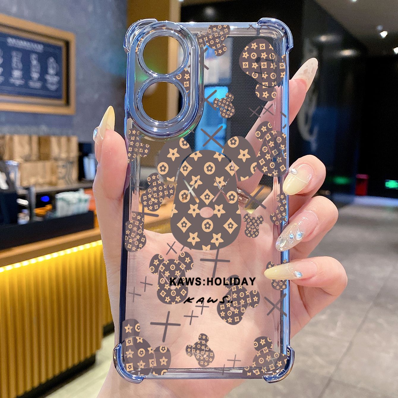 for OPPO A38 A5 Pro Realme C63 C51 C75 VIVO Plating Phone Case Shockproof Cover Retro Kaws