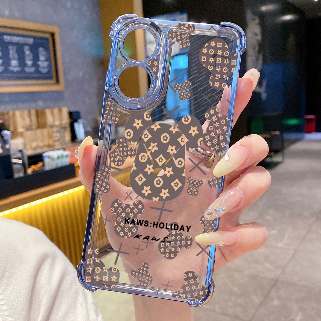 for OPPO A38 A5 Pro Realme C63 C51 C75 VIVO Plating Phone Case Shockproof Cover Retro Kaws