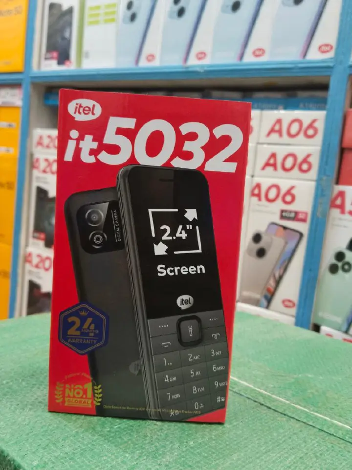 itel 5032 Basic Cellphone Original (Keypad) Ultra Slim 2.4" Screen | Wireless FM | 1000mAh | Type-C Featured Phones