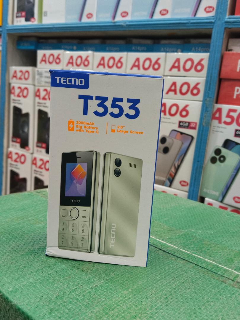 TECNO T353 – 2.0" Display, Dual SIM, 3000mAh Battery ,Wireless FM, 4MB ROM + 4MB ROM and Flashlight