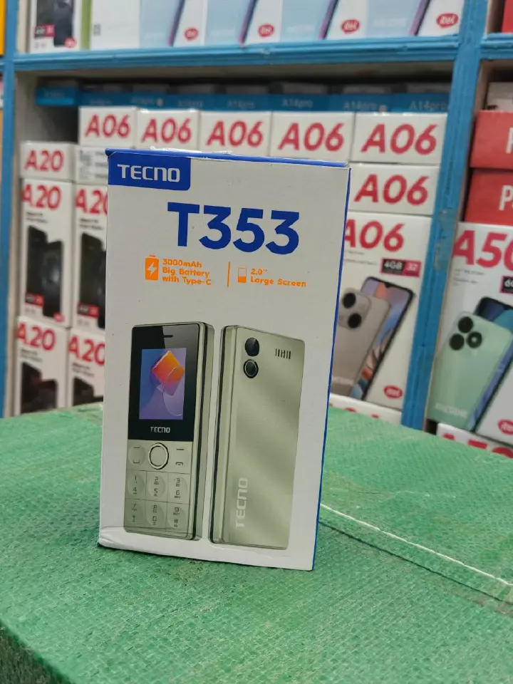TECNO T353 – 2.0" Display, Dual SIM, 3000mAh Battery ,Wireless FM, 4MB ROM + 4MB ROM and Flashlight
