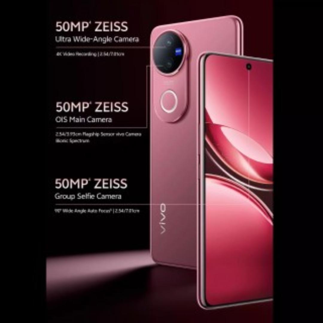 Vivo V50 5G 6.77" Amoled Display, 12GB + 256GB ROM (Dual SIM) 50MP+50MP Camera, Snapdragon 7 Gen 3 Chipset, 6000 MAh Si/C Battery (TYP), 60W Fast Charging-(2YRs WRTY) Android 15 Smartphones