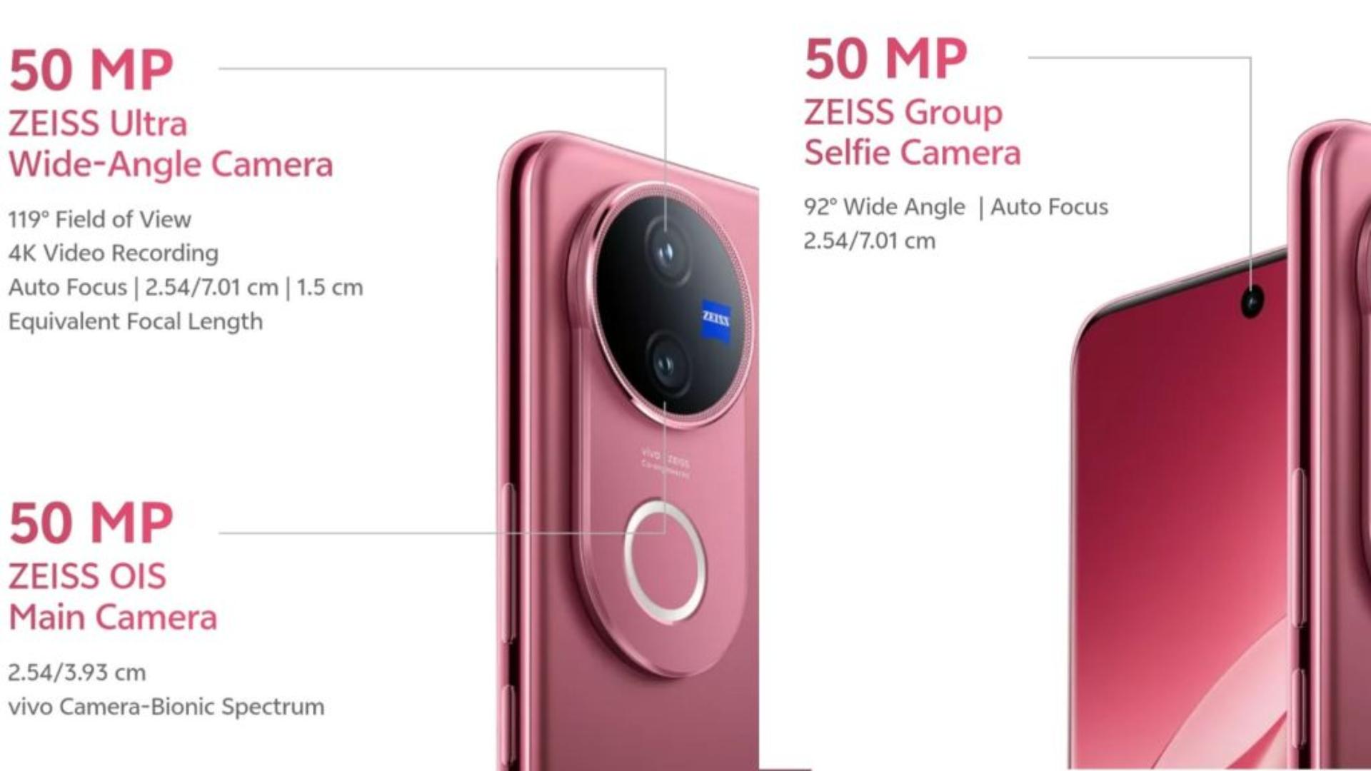 Vivo V50 5G 6.77" Amoled Display, 12GB + 256GB ROM (Dual SIM) 50MP+50MP Camera, Snapdragon 7 Gen 3 Chipset, 6000 MAh Si/C Battery (TYP), 60W Fast Charging-(2YRs WRTY) Android 15 Smartphones