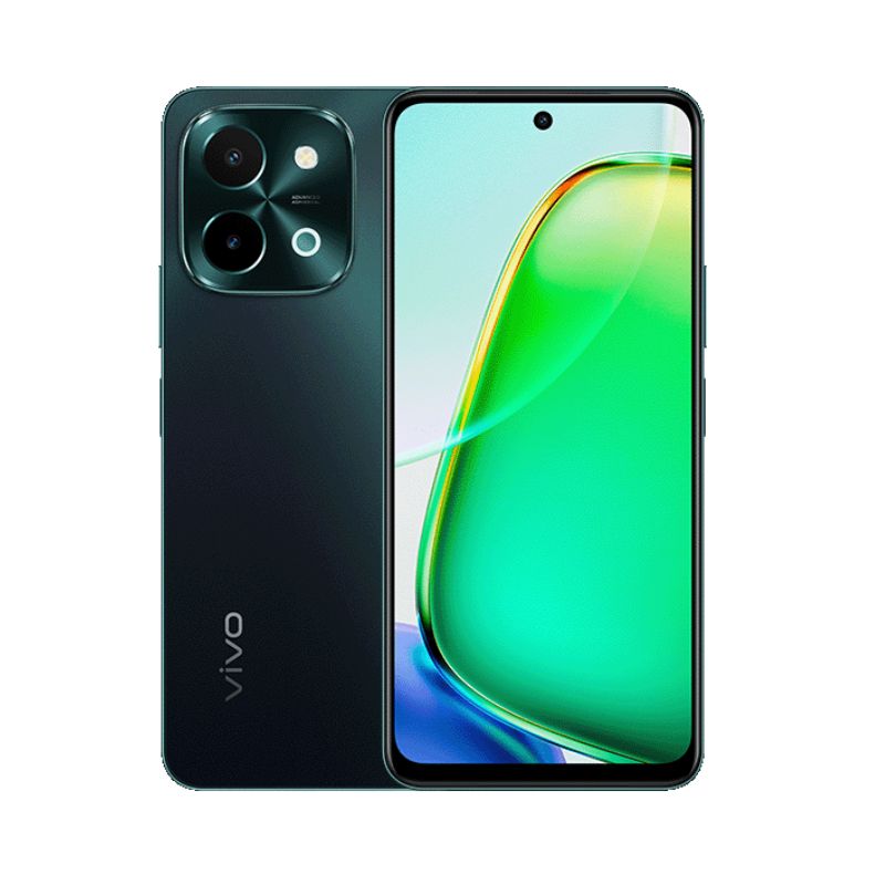 VIVO Y28 featuring a 6000 mAh long-life battery, HD 50MP+2MP cameras with dynamic light, up to 8 GB+8 GB Extended 256gb storage 6.68" 90Hz display android 14 funtouch 14 mediatek G85 50mp rear camera