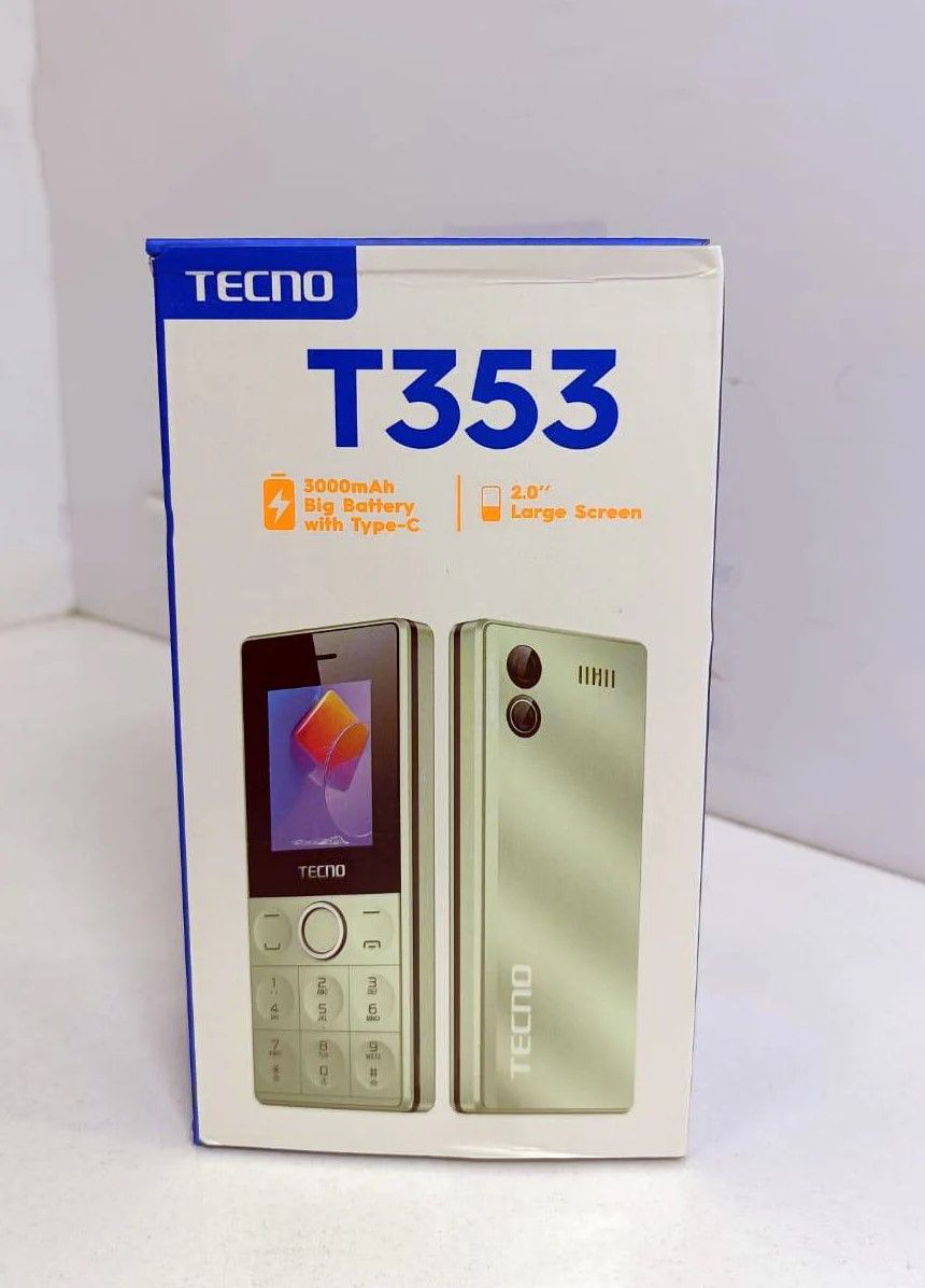 TECNO T353 – 2.0" Display, Dual SIM, 3000mAh Battery ,Wireless FM, 4MB ROM + 4MB ROM and Flashlight
