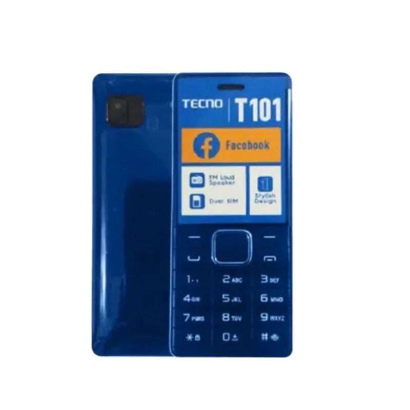 Tecno T101 Dual Sim Wireless FM 1000mah Battery Phone, comes with a 1.77-inch display, includes basic 2G network connectivity for voice calls and SMS,  lightweight design
