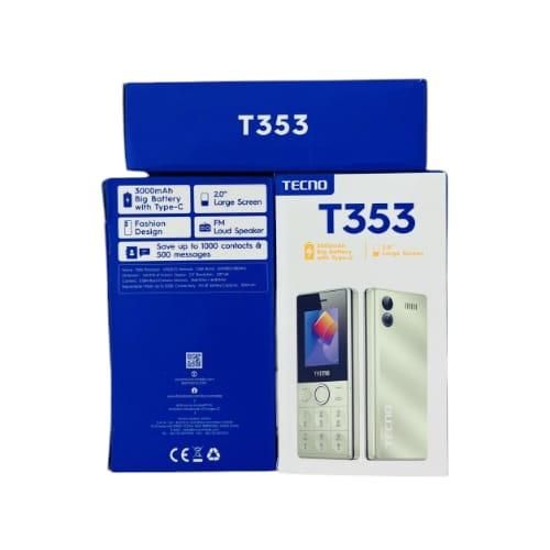 TECNO T353 – 2.0" Display, Dual SIM, 3000mAh Battery ,Wireless FM, 4MB ROM + 4MB ROM and Flashlight