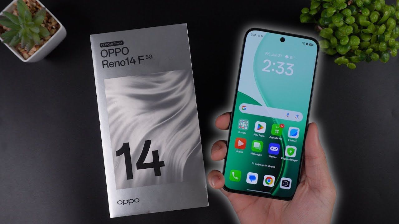 Oppo Reno 14F 5G, 6.59'' Display, 512GB ROM + 12GB RAM, 6000mAh, 50MP Camera (Dual Sim) - 2 Years Warranty
