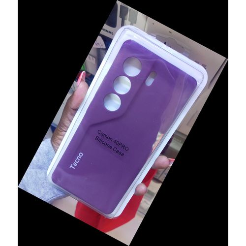 TECNO CAMON  40 AND CAMON 40 PRO ORIGINAL PREMIUM SILICONE BLACK HEAVY DUTY PHONE CASE/ BACK COVER