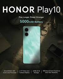HONOR PLAY 10 ,4GB RAM 64GB Storage  6.74″ IPS display, Helio G81 chipset, 5000 mAh battery,android 15