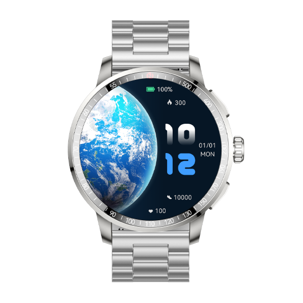 Itel Horizon ISW-N8 1.43 inch 2.5D AMOLED Screen Smart Watch Refresh Rate: 60Hz , Design: Full metal body, triple-side key, rotatable crown, Water Resistance: IP68 rated, Compatible With Android & iOS