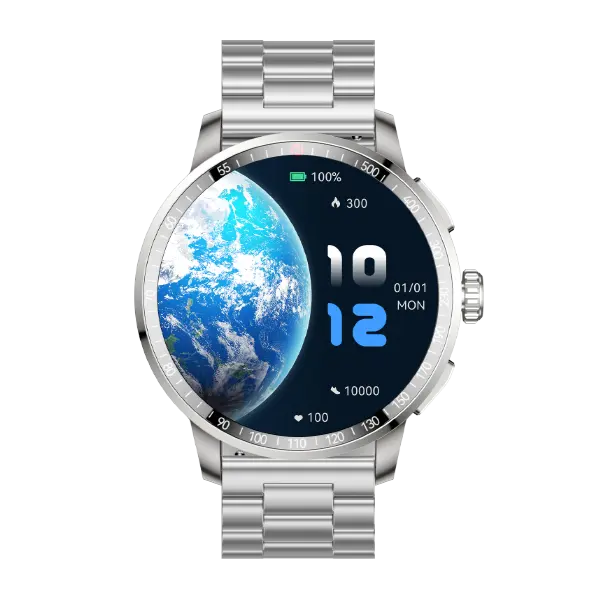 Itel Horizon ISW-N8 1.43 inch 2.5D AMOLED Screen Smart Watch Refresh Rate: 60Hz , Design: Full metal body, triple-side key, rotatable crown, Water Resistance: IP68 rated, Compatible With Android & iOS