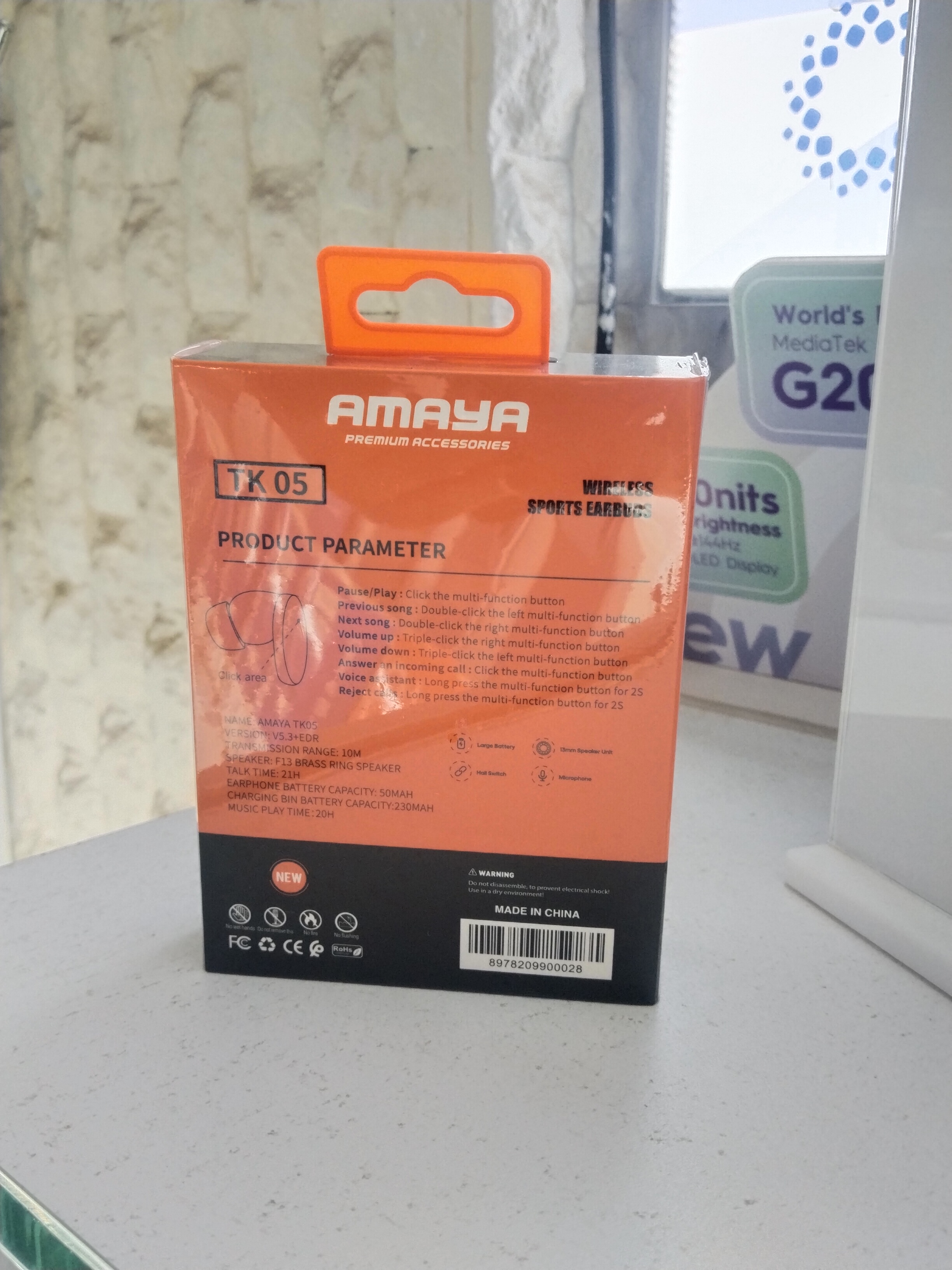 AMAYA TK05 earpods Strong bass sound ,long battery and good for sports and daily activities