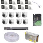 Hikvision 16 HD 2MP CCTV Cameras Complete System Package-(With 4TB HDD +400M Cable + 16 Channel DVR + 5M HDMI Cable)