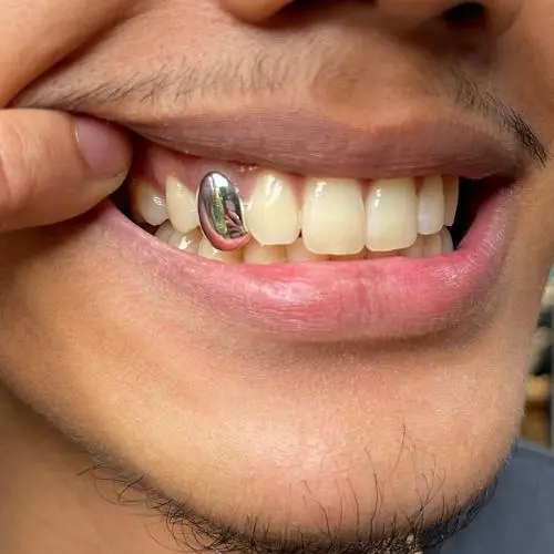 Single teeth grillz Single Top tooth mouth Grillz Caps for men women Teeth Mouth Party Accessories jewelries hip hop lover jewelry