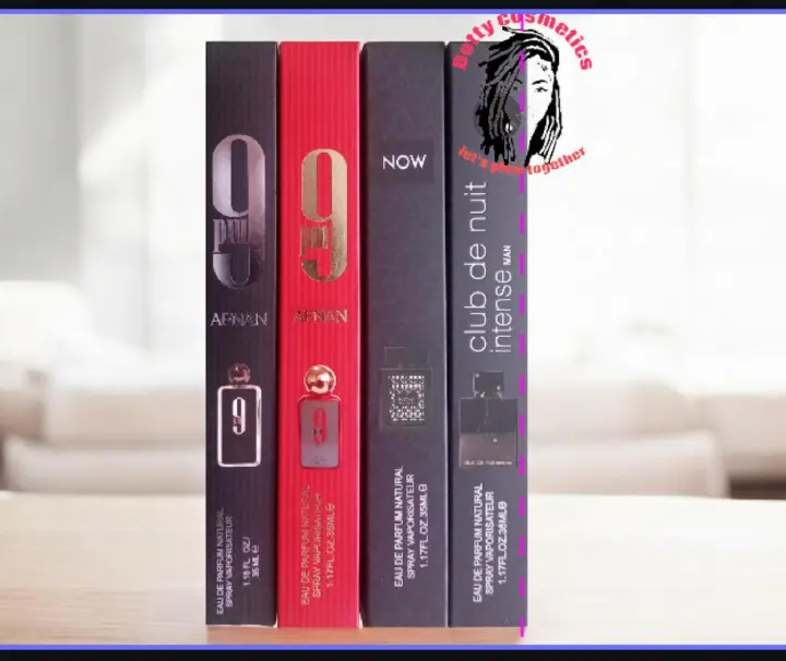 9pm AFNAN BLACK + 9pm REBEL +RAVE NOW + CLUB DE NUIT INTENSE MAN PERFUME 35ML