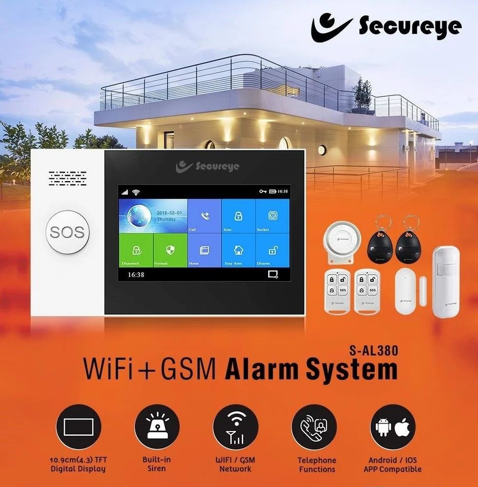 Secureye Intruder Alarm System with Remote Monitoring & App Control
