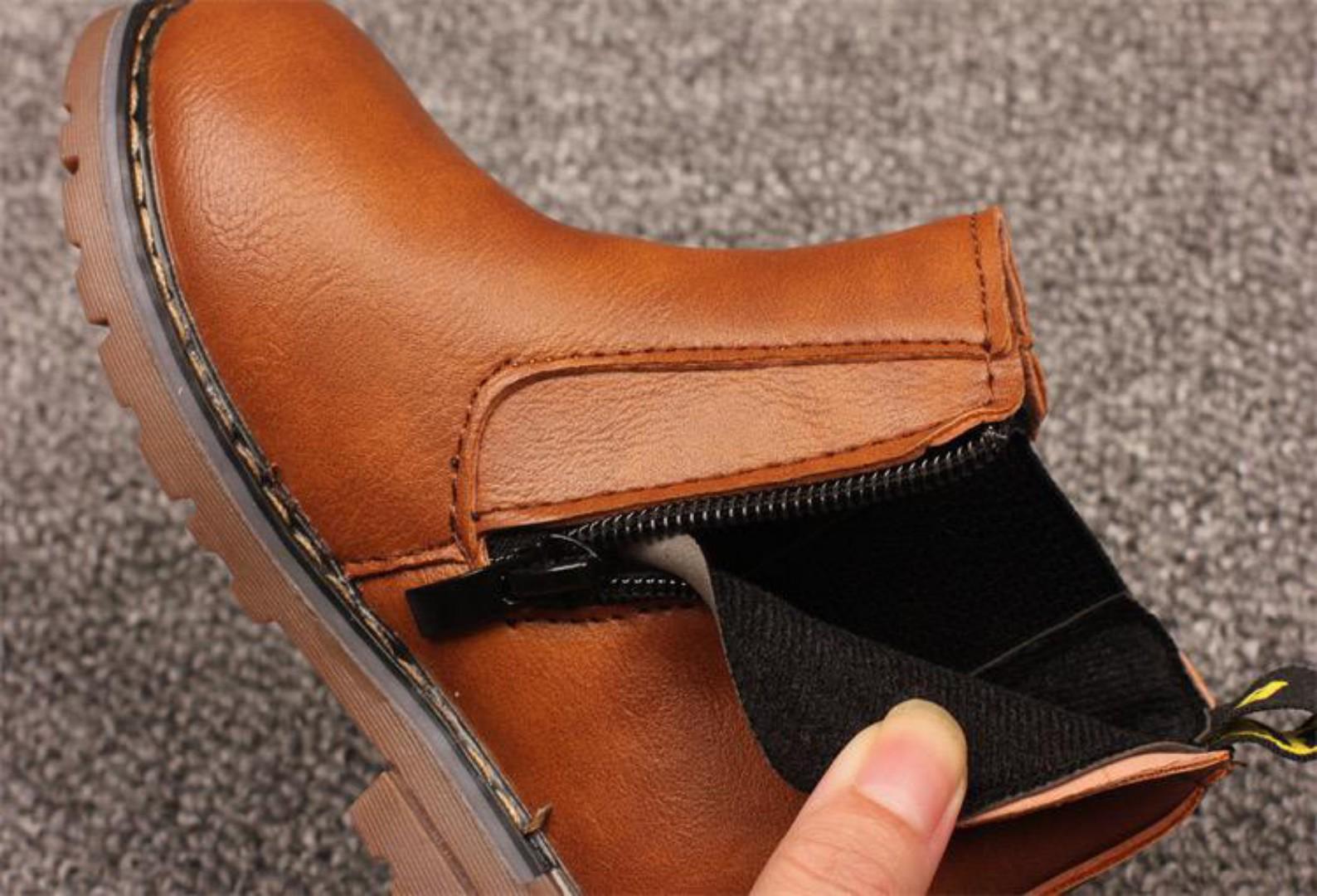 SXCHEN Kids Shoes Children's Unisex Martin Boots English Single Boots Short Boots Boys Boots Boutique Baby Leather Boots Boy Martin Boots Girl Short Boots Fashion Boots School Shoes Anti-slippery
