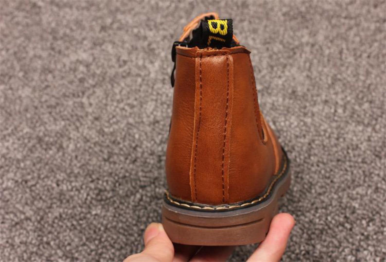 SXCHEN Kids Shoes Children's Unisex Martin Boots English Single Boots Short Boots Boys Boots Boutique Baby Leather Boots Boy Martin Boots Girl Short Boots Fashion Boots School Shoes Anti-slippery
