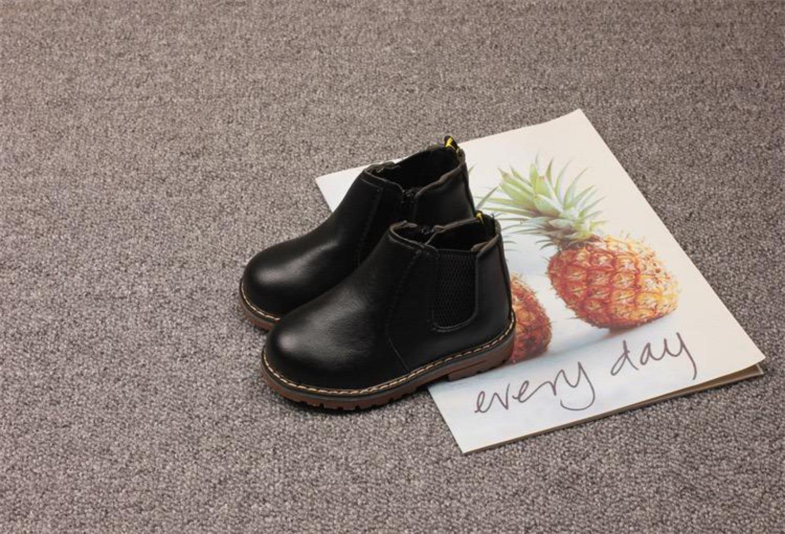 SXCHEN Kids Shoes Children's Unisex Martin Boots English Single Boots Short Boots Boys Boots Boutique Baby Leather Boots Boy Martin Boots Girl Short Boots Fashion Boots School Shoes Anti-slippery