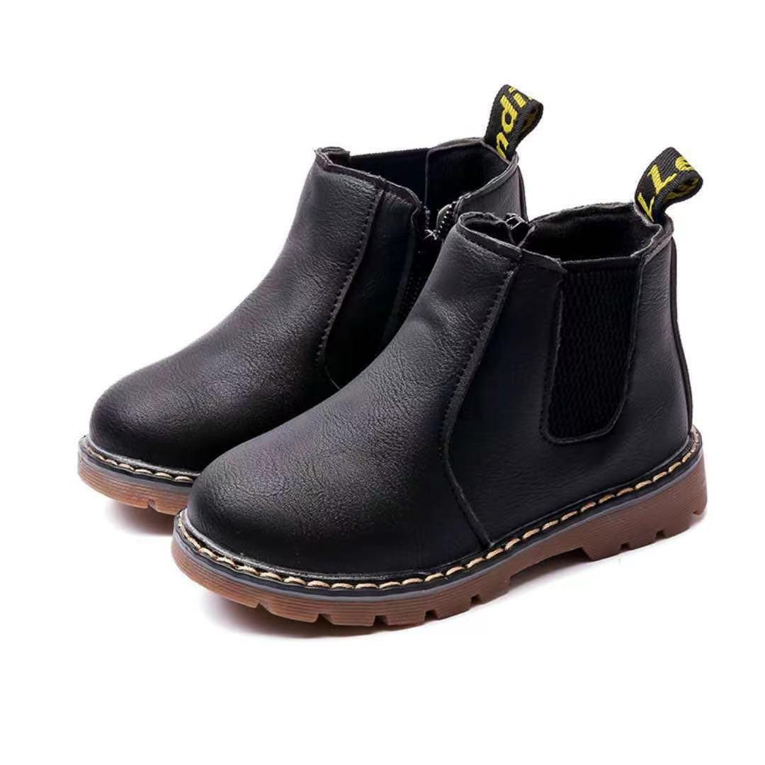 SXCHEN Kids Shoes Children's Unisex Martin Boots English Single Boots Short Boots Boys Boots Boutique Baby Leather Boots Boy Martin Boots Girl Short Boots Fashion Boots School Shoes Anti-slippery