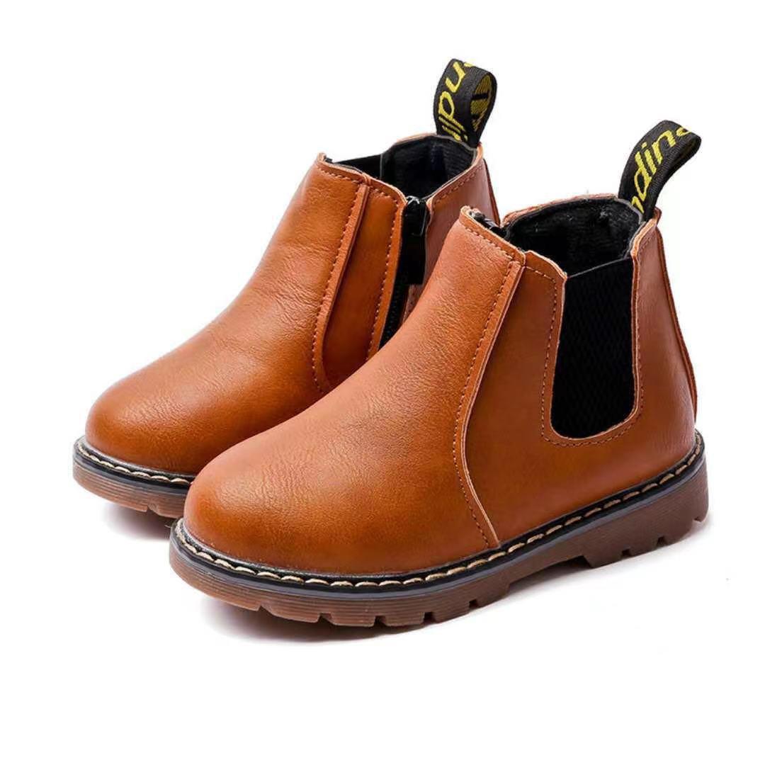 SXCHEN Kids Shoes Children's Unisex Martin Boots English Single Boots Short Boots Boys Boots Boutique Baby Leather Boots Boy Martin Boots Girl Short Boots Fashion Boots School Shoes Anti-slippery